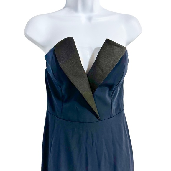 Jay Godfrey Sylvia Navy Blue Strapless Tuxedo Gown Dress Size 4 NWOT - Picture 4 of 6